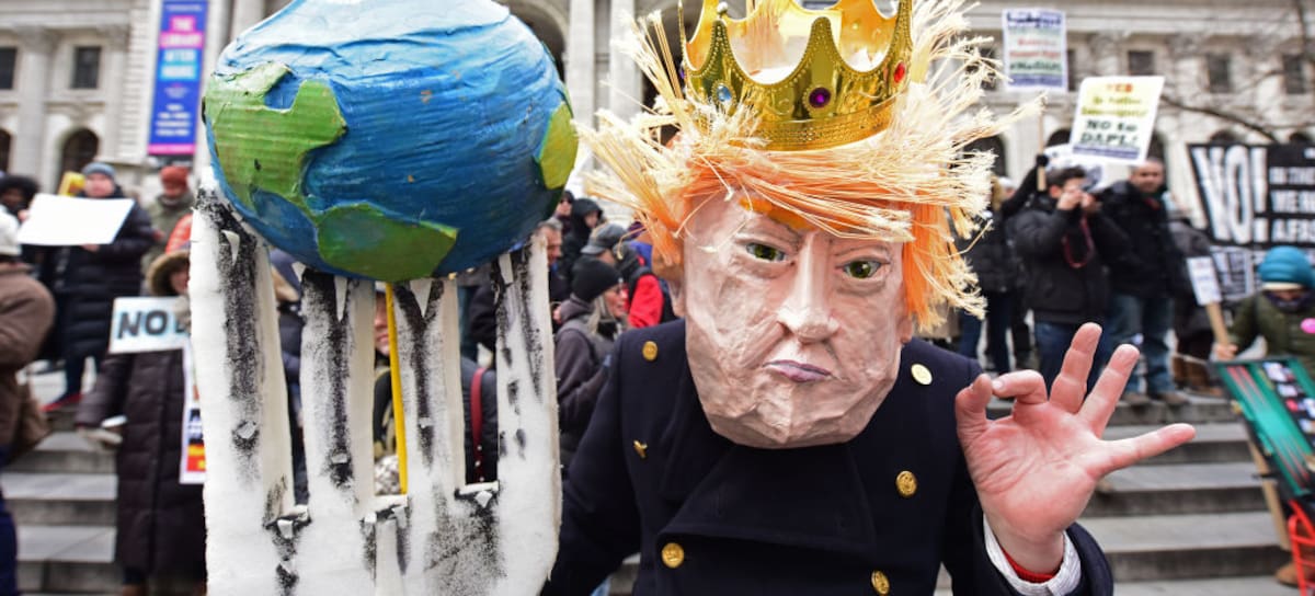 Protestas en Nueva York contra el oleoducto Dakota Access, en 2017.