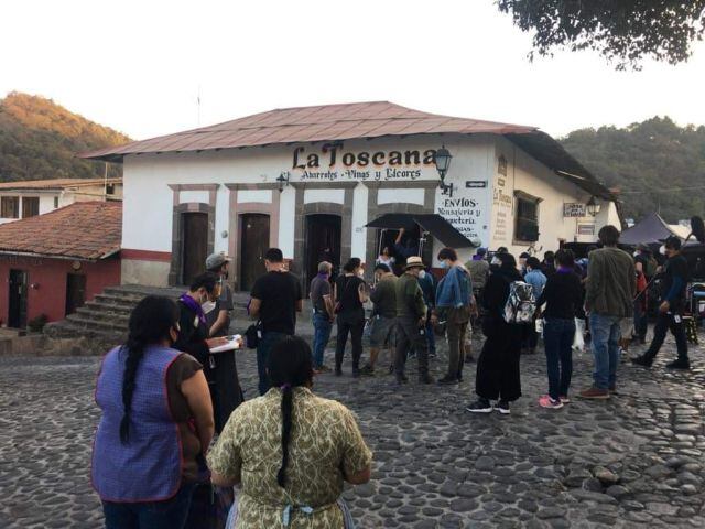 Yalitza Aparicio filmando &quot;Presencias&quot; en Tlalpujahua, Michoacán