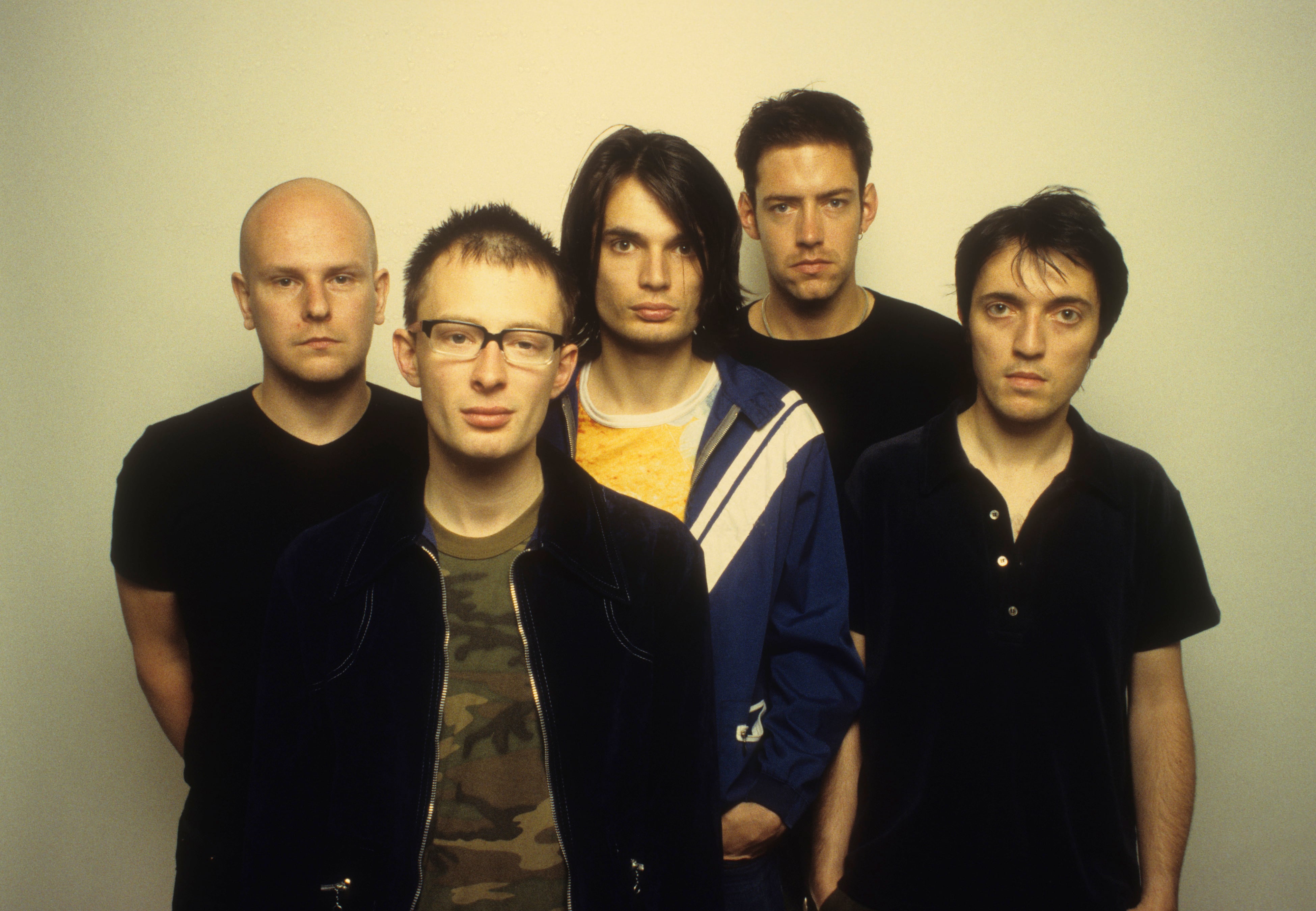 Retrato de Radiohead en Capitol Records, en 1997. (Photo by Jim Steinfeldt/Michael Ochs Archives/Getty Images)