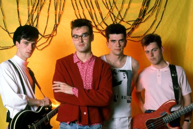 Johnny Marr, Morrissey, Mike Joyce y Andy Rourke, integrantes de The Smiths en 1985.