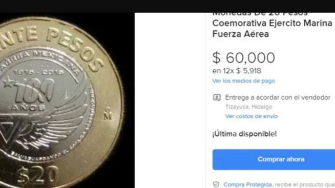 Quinta moneda (Centenario de la Fuerza Aérea Mexicana)