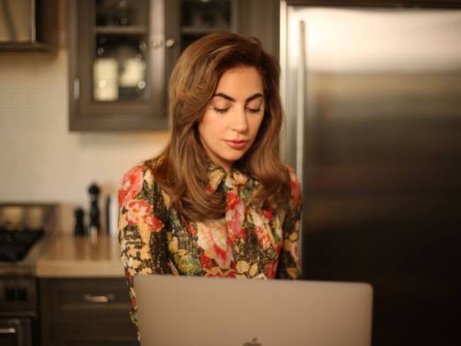 Lady Gaga durante la convesación.