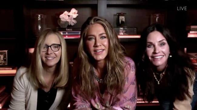 Lisa Kudrow, Jennifer Aniston y Courteney Cox, juntas en los Emmy 2020.