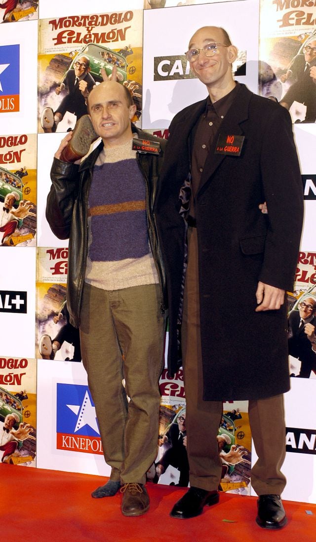 Pepe Viyuela y Benito Pocino en el estreno de la película &#039;La gran aventura de Mortadelo y Filemón&#039;.