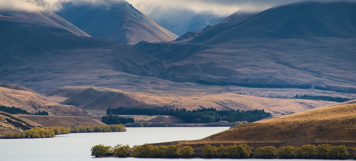 El lago Alexandrina, en Nueva Zelanda.