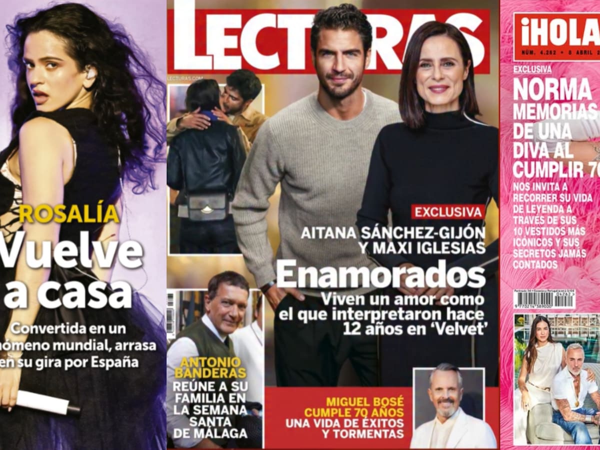 Las portadas de las revistas del corazón de hoy, 1 de abril: Rosalía, Aitana Sánchez-Gijón y Maxi Iglesias