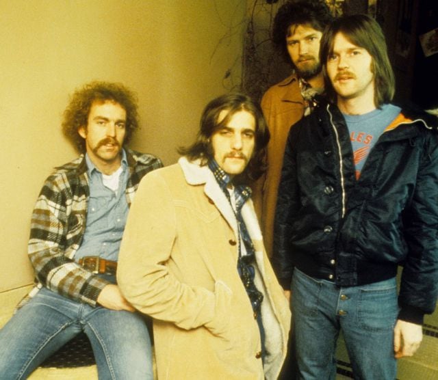 Bernie Leadon, Glenn Frey, Don Henley y Randy Meisner, de &#039;The Eagles&#039;, fotografiados en Londres en 1973. 