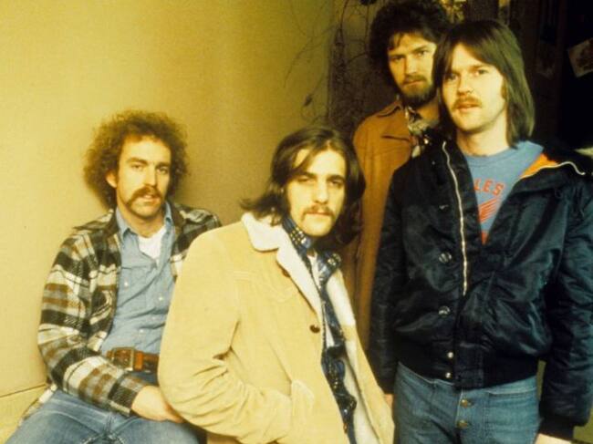 Bernie Leadon, Glenn Frey, Don Henley y Randy Meisner, de &#039;The Eagles&#039;, fotografiados en Londres en 1973. 