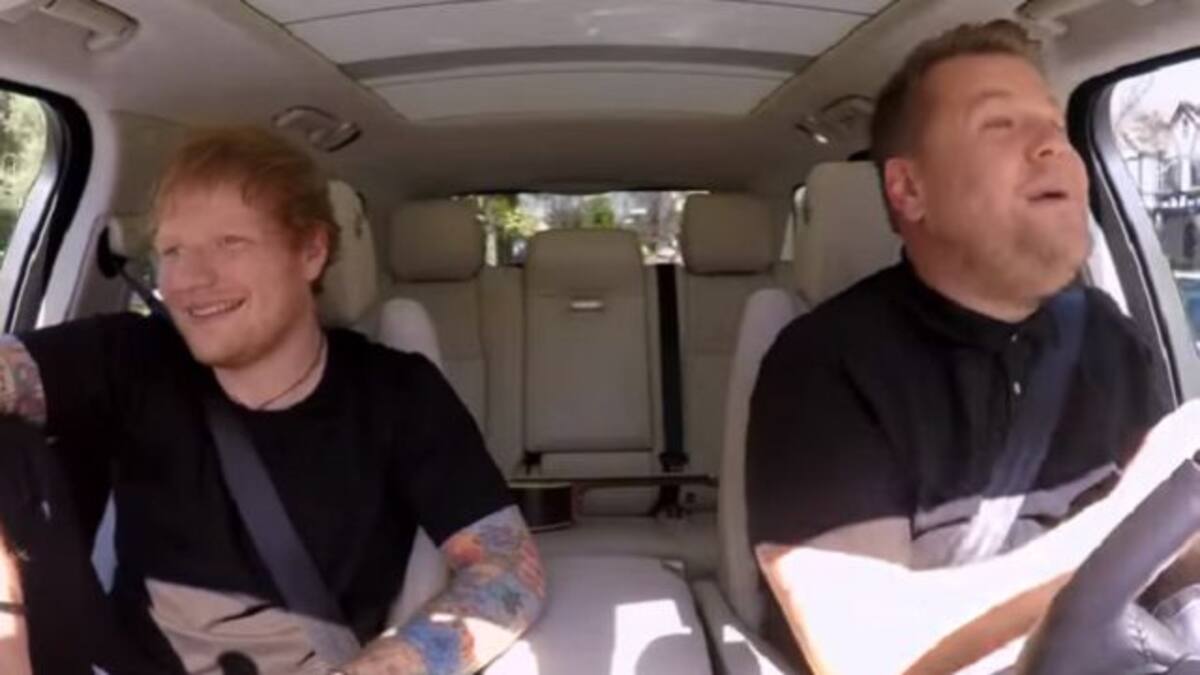 Ed Sheeran se animó al Carpool Karaoke con James Corden