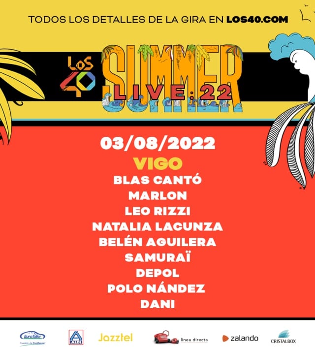 LOS40 Summer Live 2022 en Vigo: Fecha y artistas.