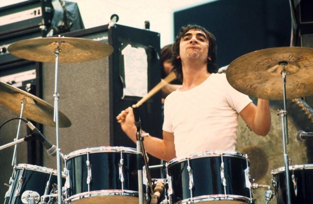 Keith Moon, en una actuación con The Who en París en 1972.