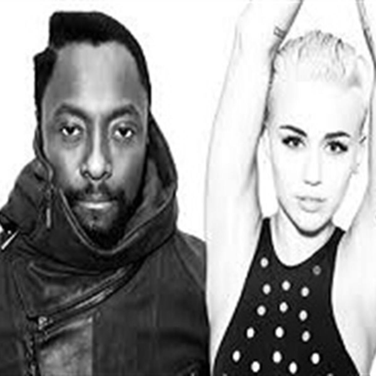 Will.I.Am junto a Miley Cyrus