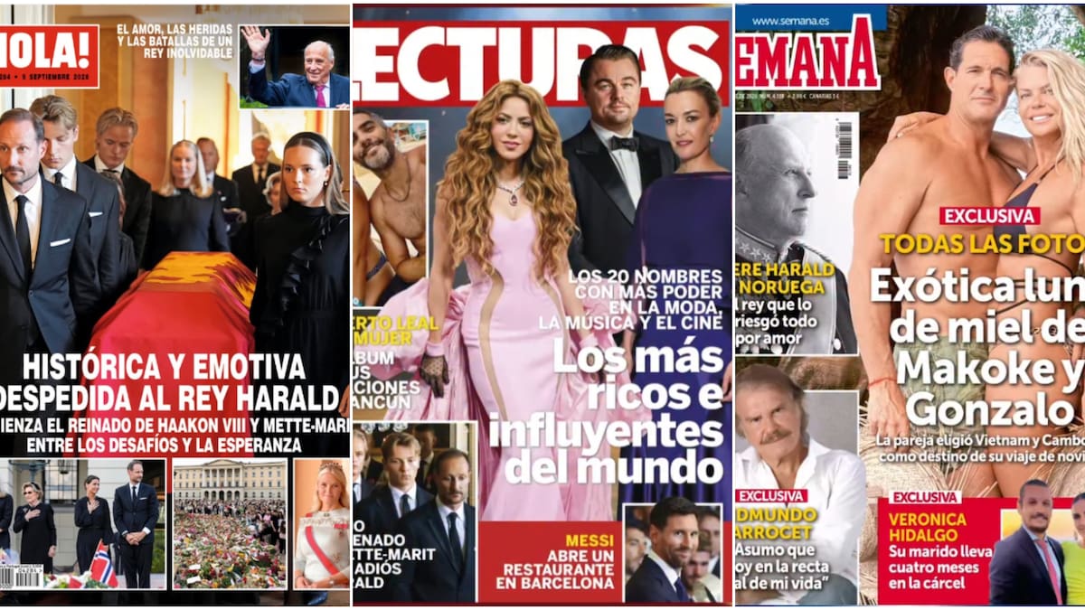 Las portadas de las revistas del corazón del miércoles 2 de septiembre: el rey de Noruega, Sara Carbonero y Mar Flores