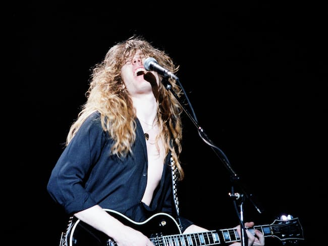 John Sykes de Thin Lizzy en1983 en Londres, Reino Unido.