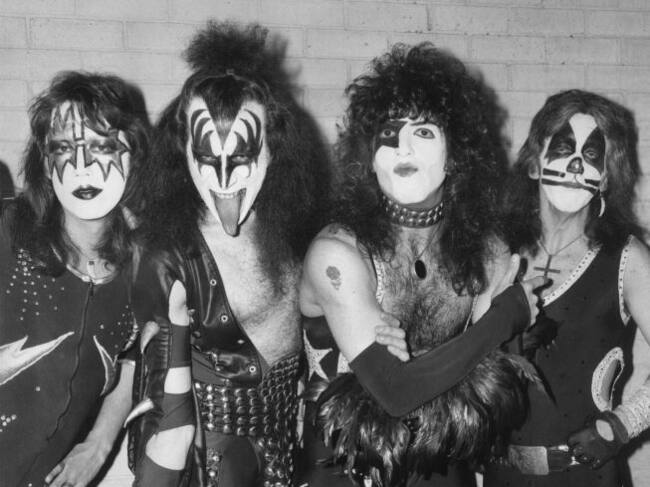 La banda Kiss en 1976.