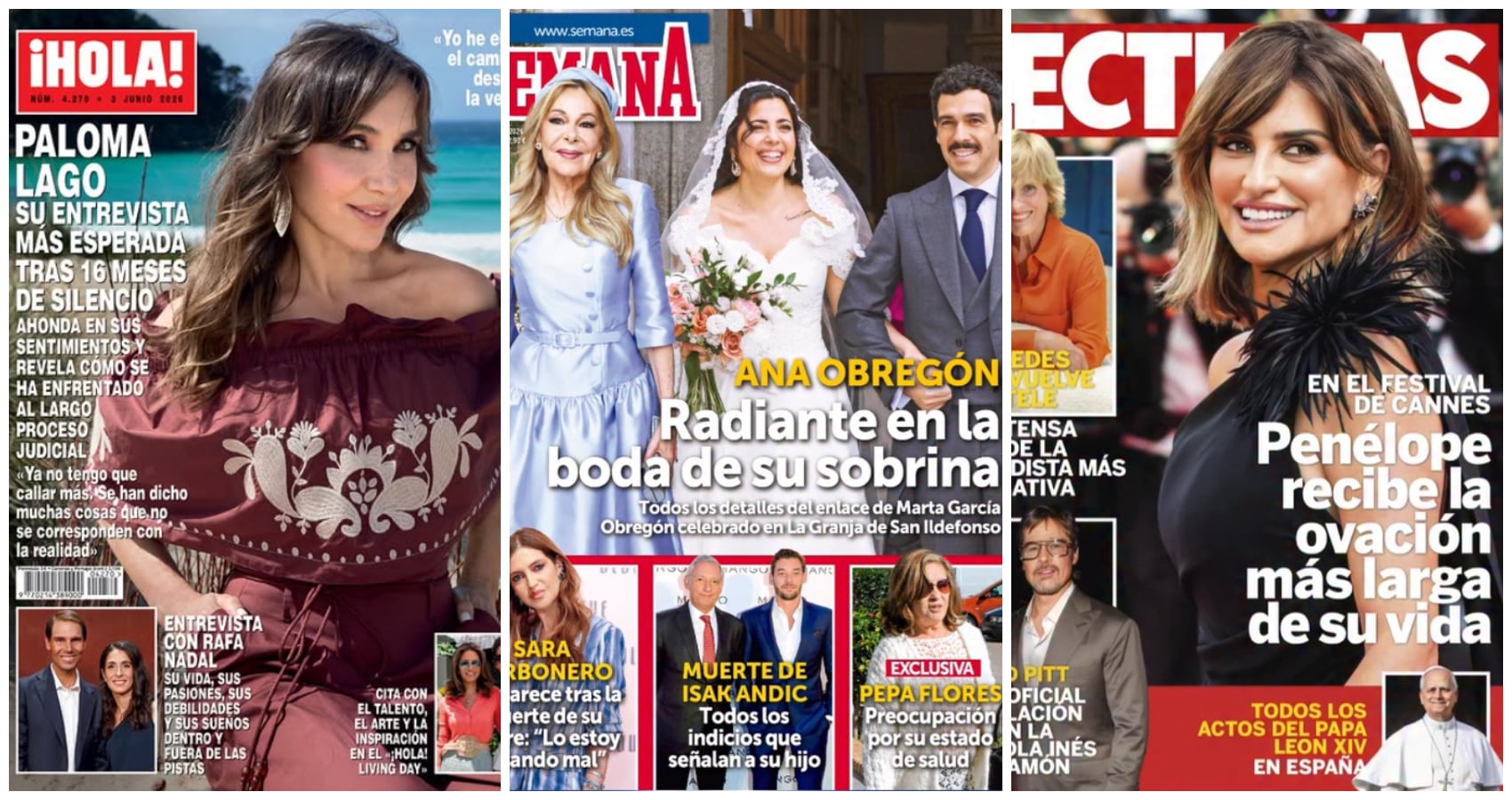 Estas son las portadas de las revistas del corazón de hoy, miércoles 27 de  mayo: Penélope Cruz, Brad Pitt, Rafa Nadal y Ana Obregón | LOS40