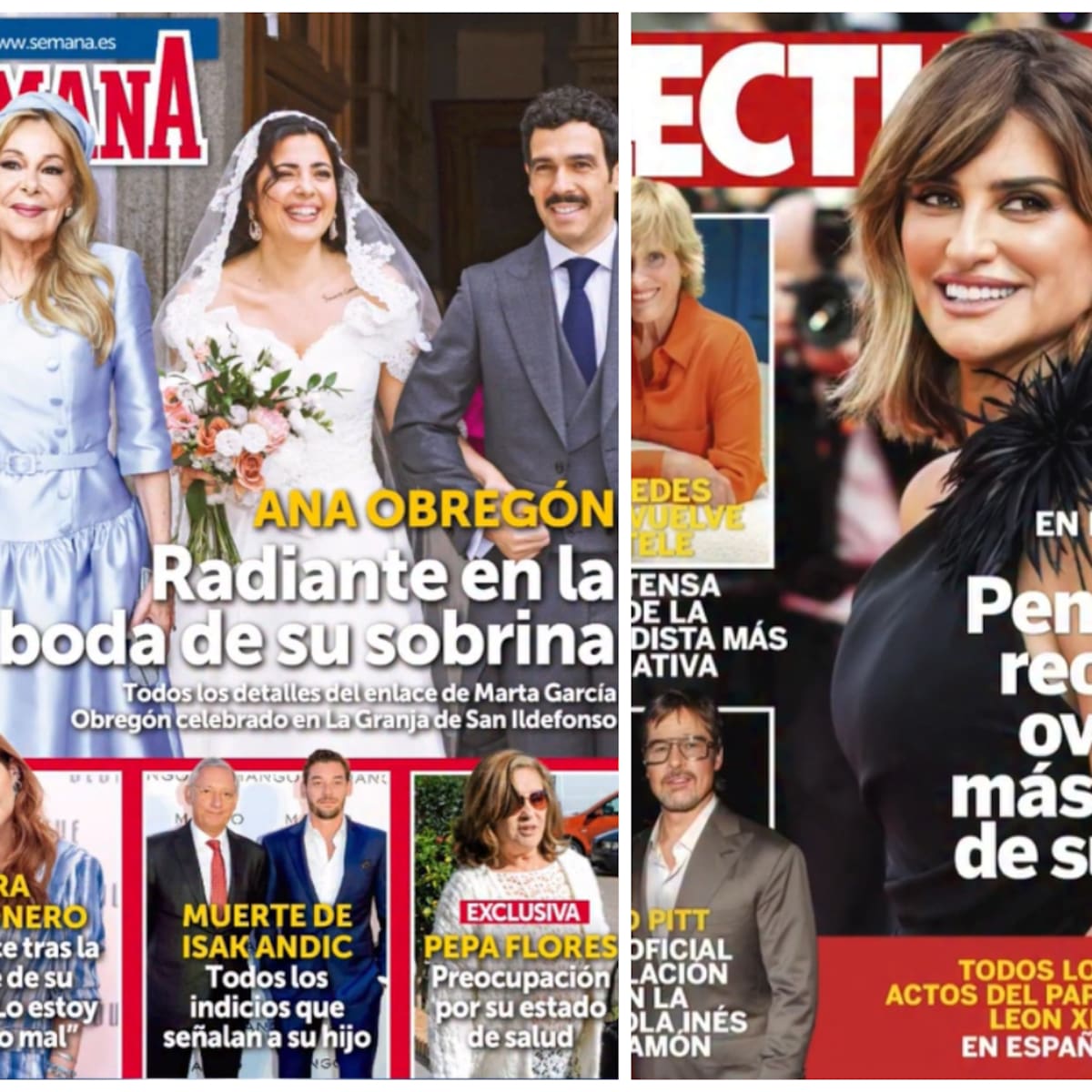 Estas son las portadas de las revistas del corazón de hoy, miércoles 27 de mayo: Penélope Cruz, Brad Pitt, Rafa Nadal y Ana Obregón
