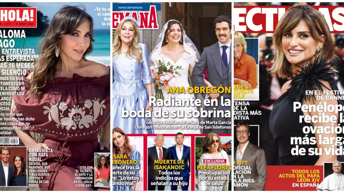 Estas son las portadas de las revistas del corazón de hoy, miércoles 27 de mayo: Penélope Cruz, Brad Pitt, Rafa Nadal y Ana Obregón