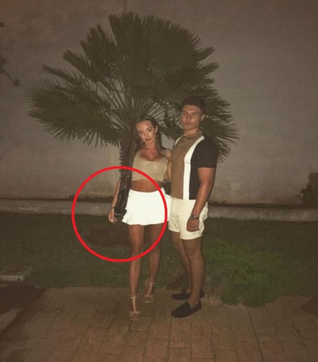 ¿Sale la palmera del bolso de esta mujer?