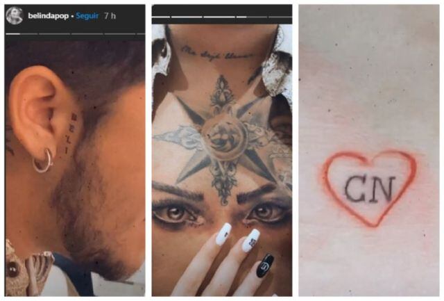 Varios son los tatuajes que el cantante se ha hecho en honor a su novia