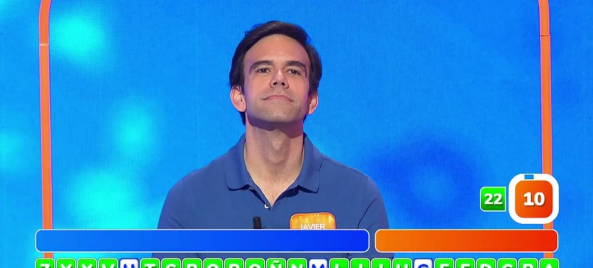Javier en 'Pasapalabra' (Antena 3)