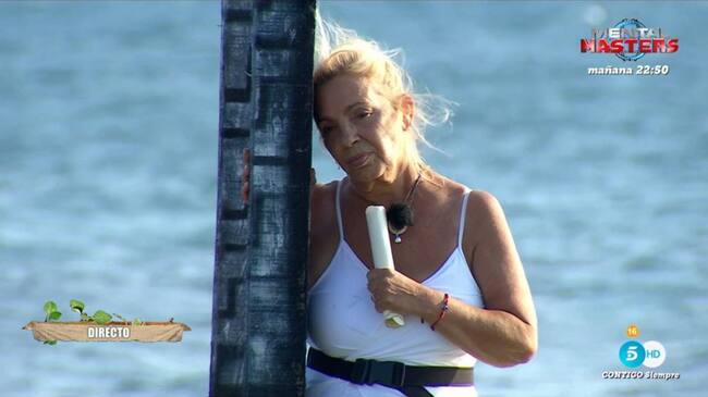 Carmen Borrego se derrumba en 'Supervivientes' tras enterarse de la separación de su hijo.
