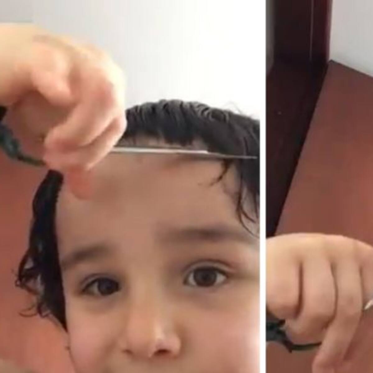 Niño se vuelve viral al cortarse el pelo solo