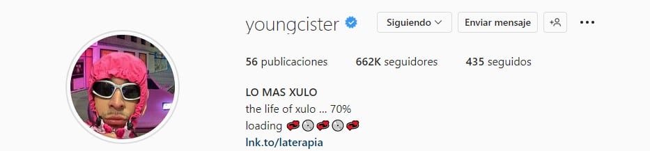 Captura Instagram @youngcister