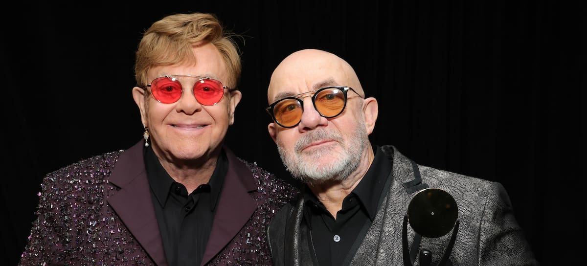 Elton John y Bernie Taupin en la ceremonia de incorporación al Salón de la Fama del Rock & Roll, celebrada el 3 de noviembre de 2023 en Nueva York.
