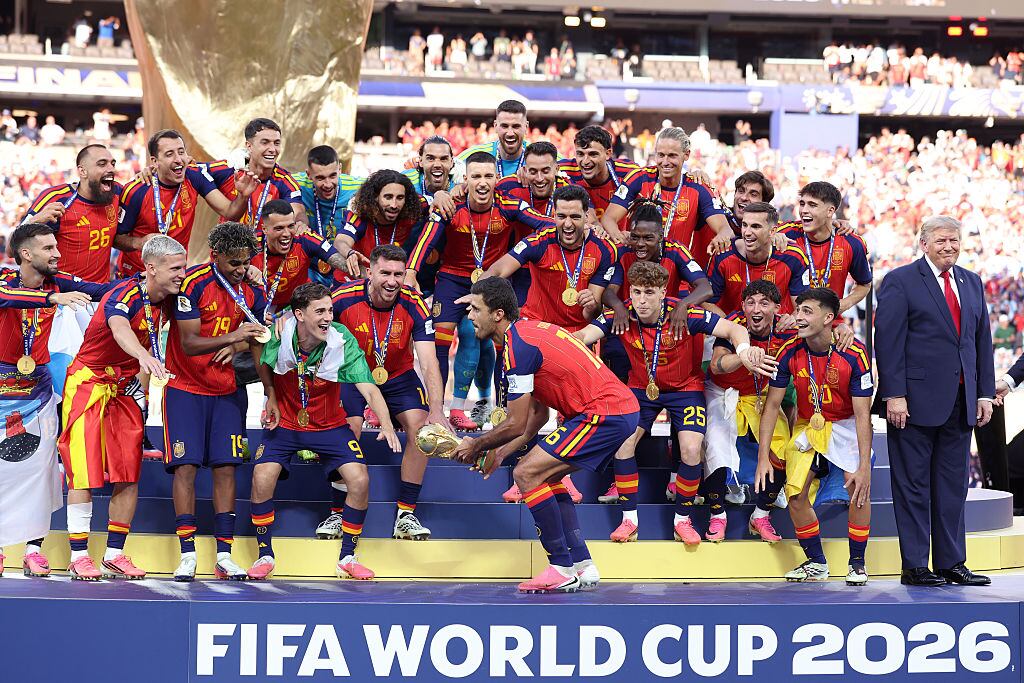 La foto de la victoria de la Selección Española en el Mundial interrumpida por Trump
