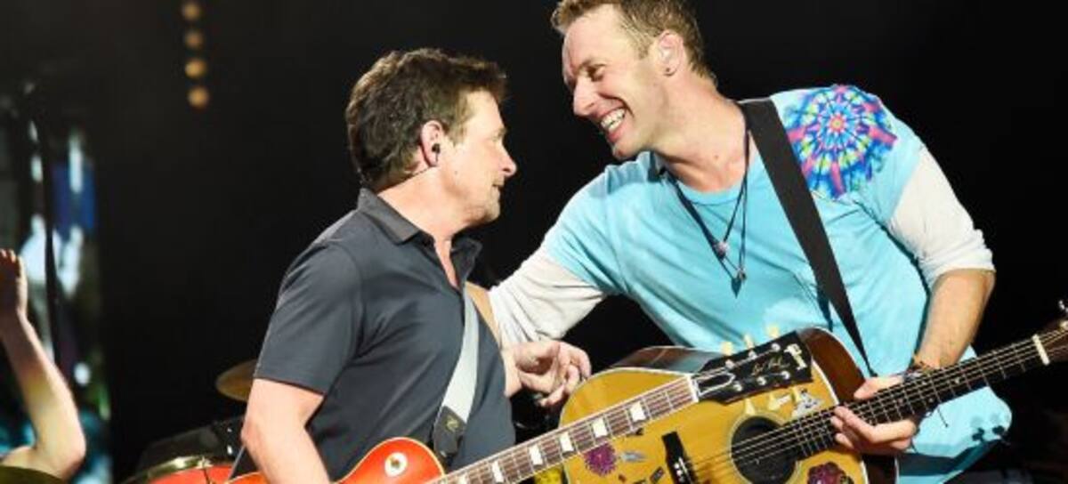 Coldplay tocó con Michael J. Fox