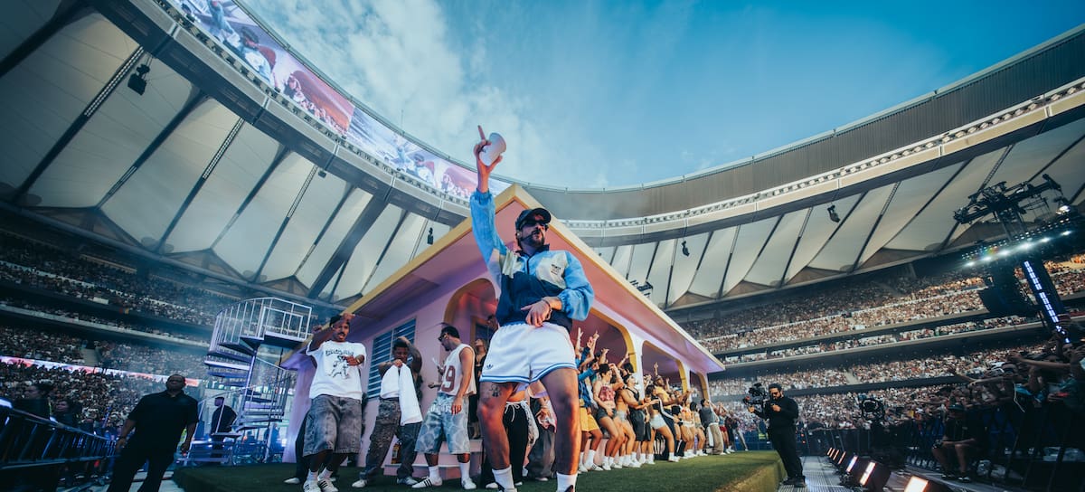 Bad Bunny, en su primer concierto en Madrid 2026.