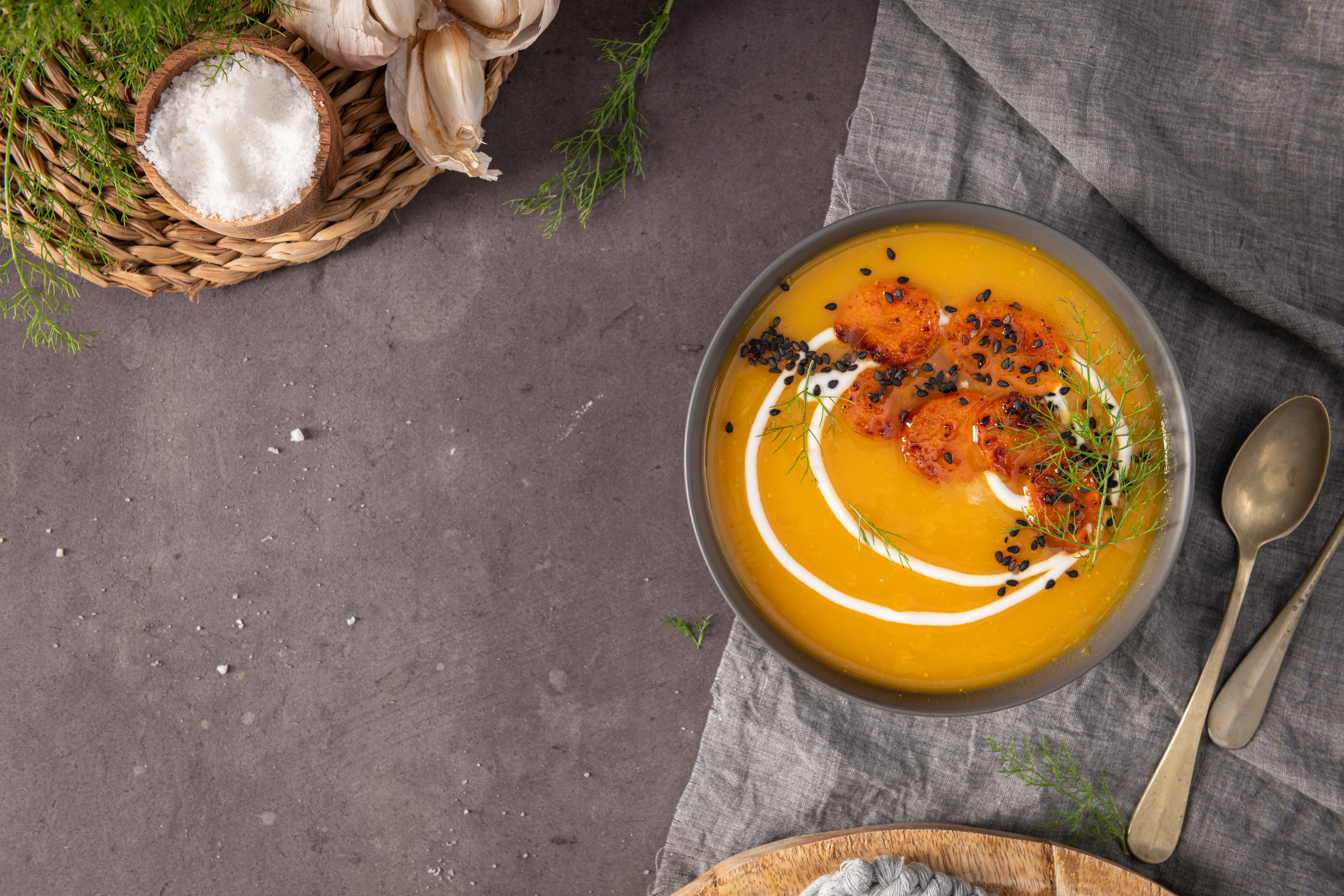 Sopa de zanahorias y jengibre