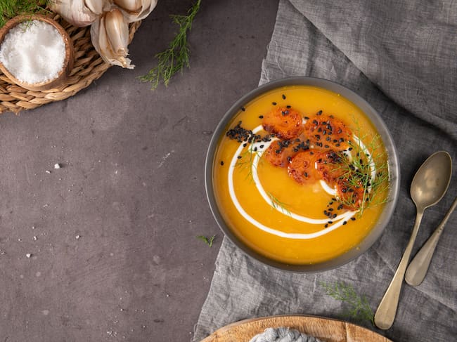 Sopa de zanahorias y jengibre