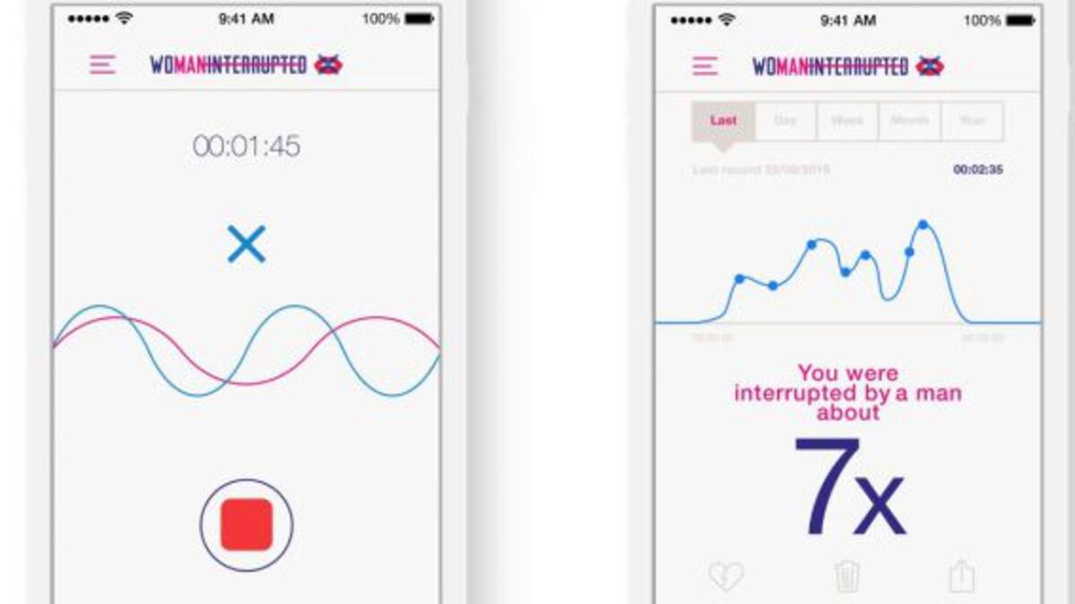 ¡Atención mujeres! Esta app cuenta las veces que un hombre te interrumpe