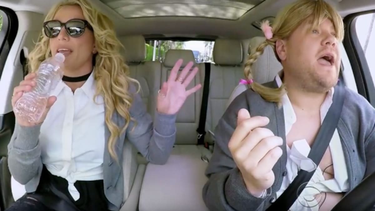 ¡Oops! Britney Spears y James Corden lo hicieron de nuevo