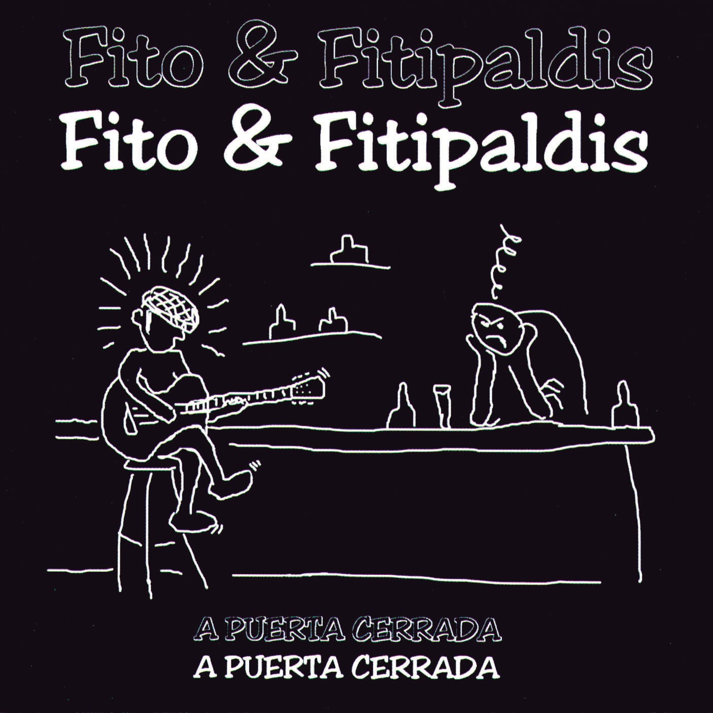 Portada de &#039;A Puerta Cerrada&#039;, el disco debut de Fito & Fitipaldis.