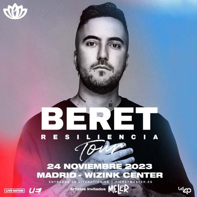 Cartel del concierto de Beret en Madrid