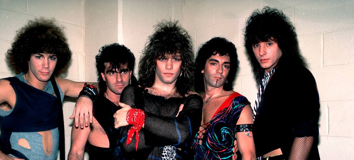 La banda estadounidense Bon Jovi en 1984.