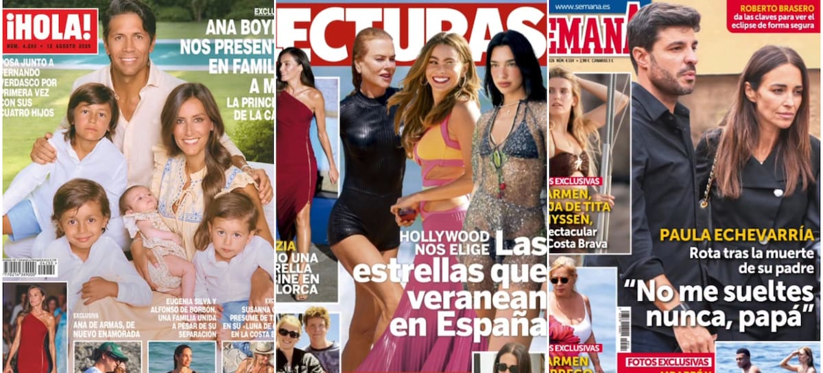 Las portadas de las revistas del corazón de hoy, 5 de agosto de 2026 (Instagram)
