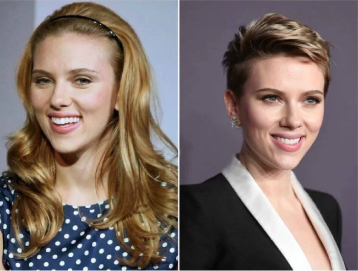 Scarlett Johansson - La actriz conservó su rubio y lo cortó.