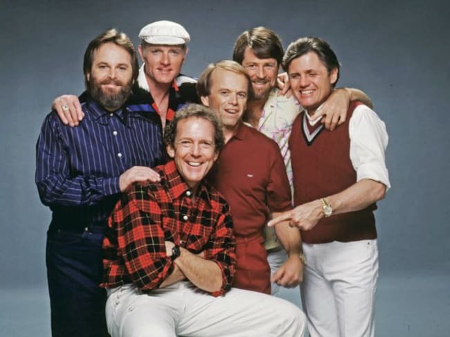 Retrato de los The Beach Boys.