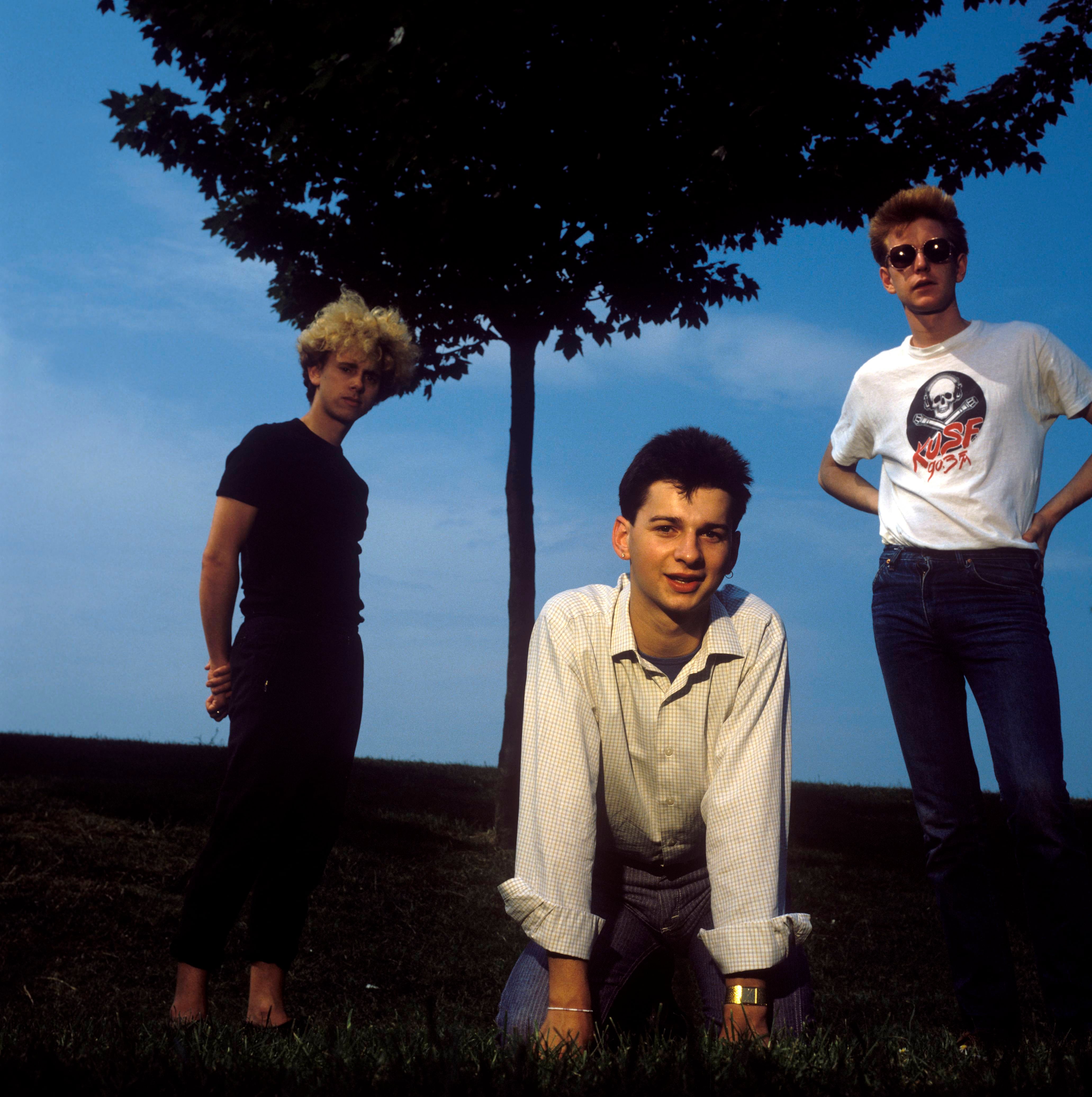 Martin Gote, Dave Gahan y Andrew Fletcher de Despecho Mode