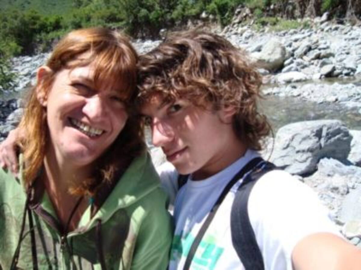 Matías y su mamá de vacaciones