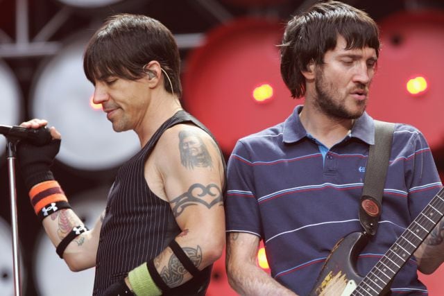 Anthony Kiedis y John Frusciante, miembros de Red Hot Chilli Peppers, en 2007.