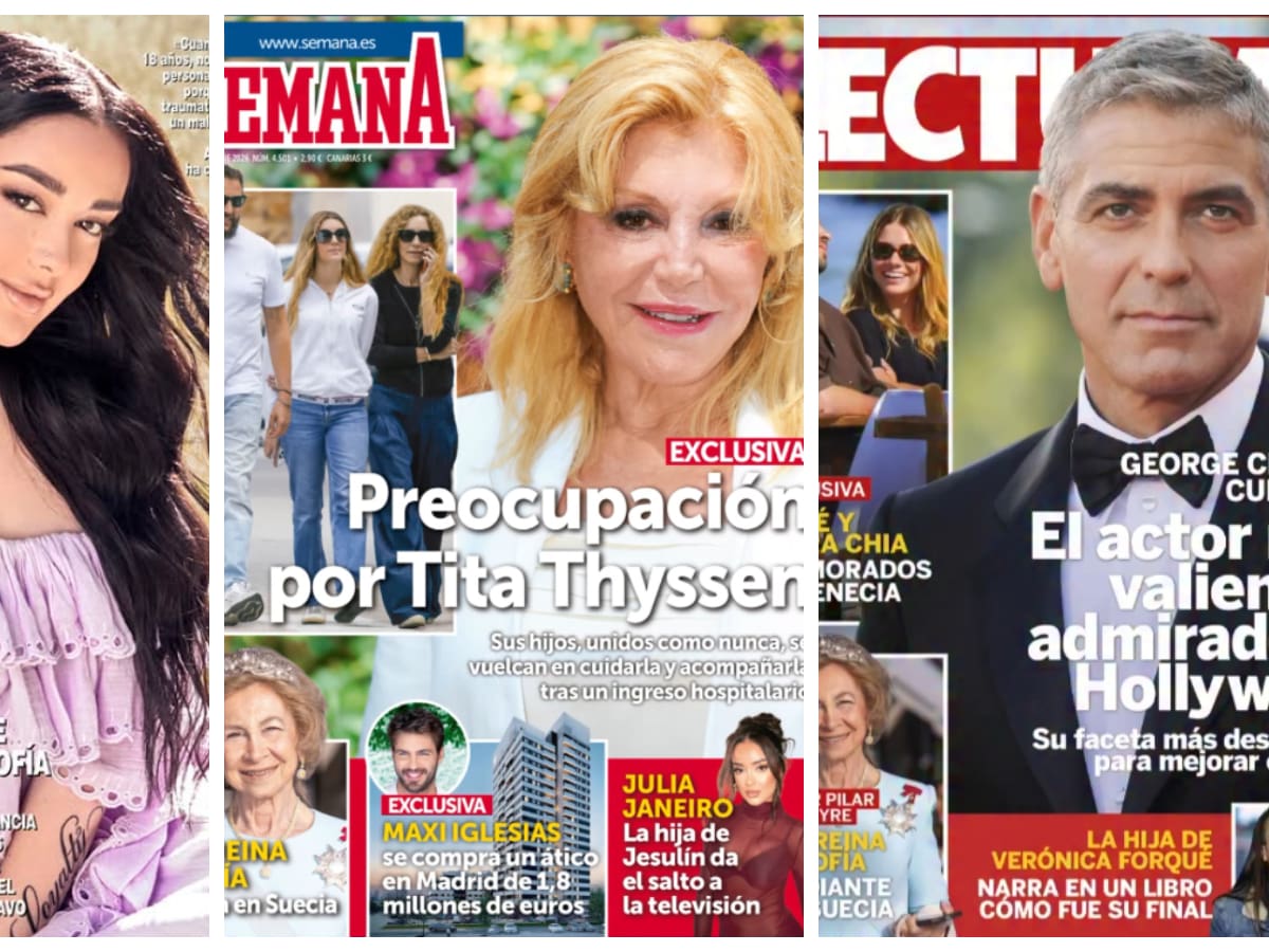 Las portadas de las revistas del corazón de hoy, miércoles 6 de mayo: Julia Janeiro, Tita Thyssen y Maxi Iglesias