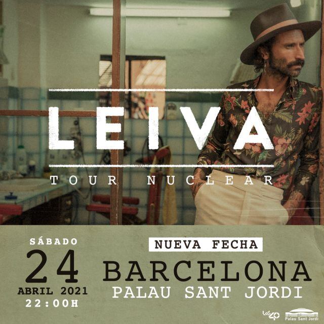 Leiva, nueva fecha para el fin de gira de su Tour Nuclear: 24 de abril de 2021.