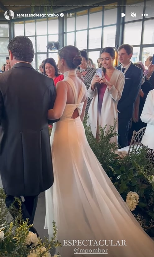 Imagen de Marta Pombo en su boda de las redes sociales de Teresa Andrés Gonzalvo (@teresaandresgonzalvo)