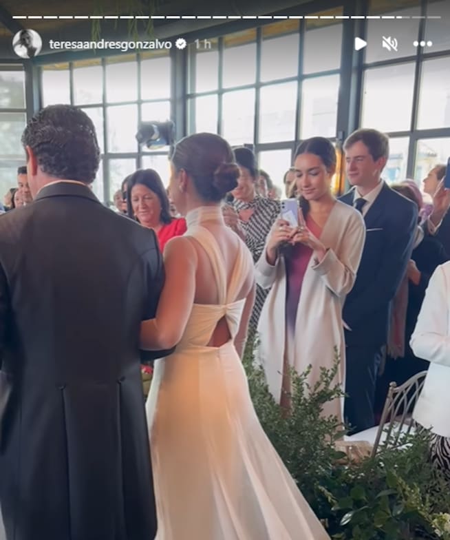 Imagen de Marta Pombo en su boda de las redes sociales de Teresa Andrés Gonzalvo (@teresaandresgonzalvo)