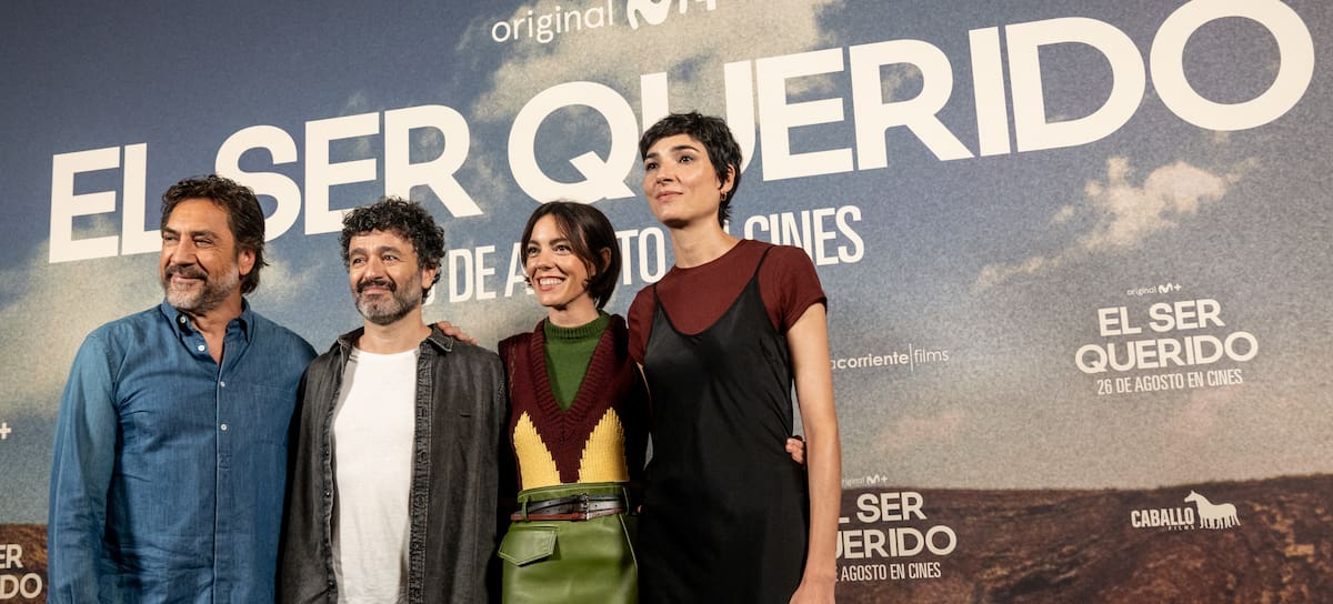 Javier Bardem, Rodrigo Sorogoyen, Victoria Luengo e Isabel Peña presentando "El Ser Querido"